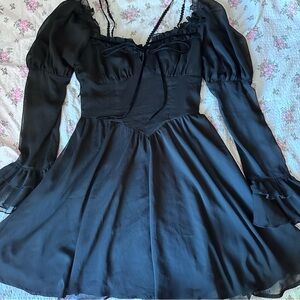 Dolls kill Dark in love princess puffy sleeve mini dress